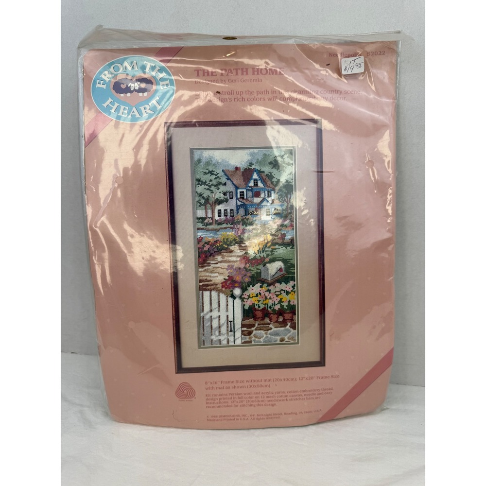 Vintage Dimensions Needlepoint Kit The Path Home Geri Geremia 52022 1988 House